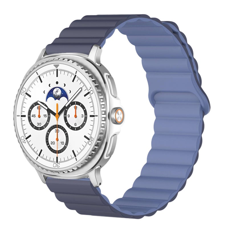 AD Navy Blue Silicone Sport Smartwatch Band Compatible with Samsung Galaxy Watch 8 Classic with Adjustable Fit Soft Strap and Quick Daily Replacement - Image 1