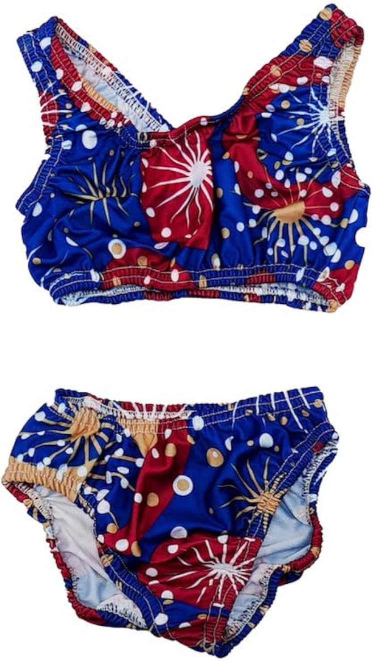 Perfect M-701-79 Girls Cut Out Swimsuit 3 Years 4 Years - Multi Color