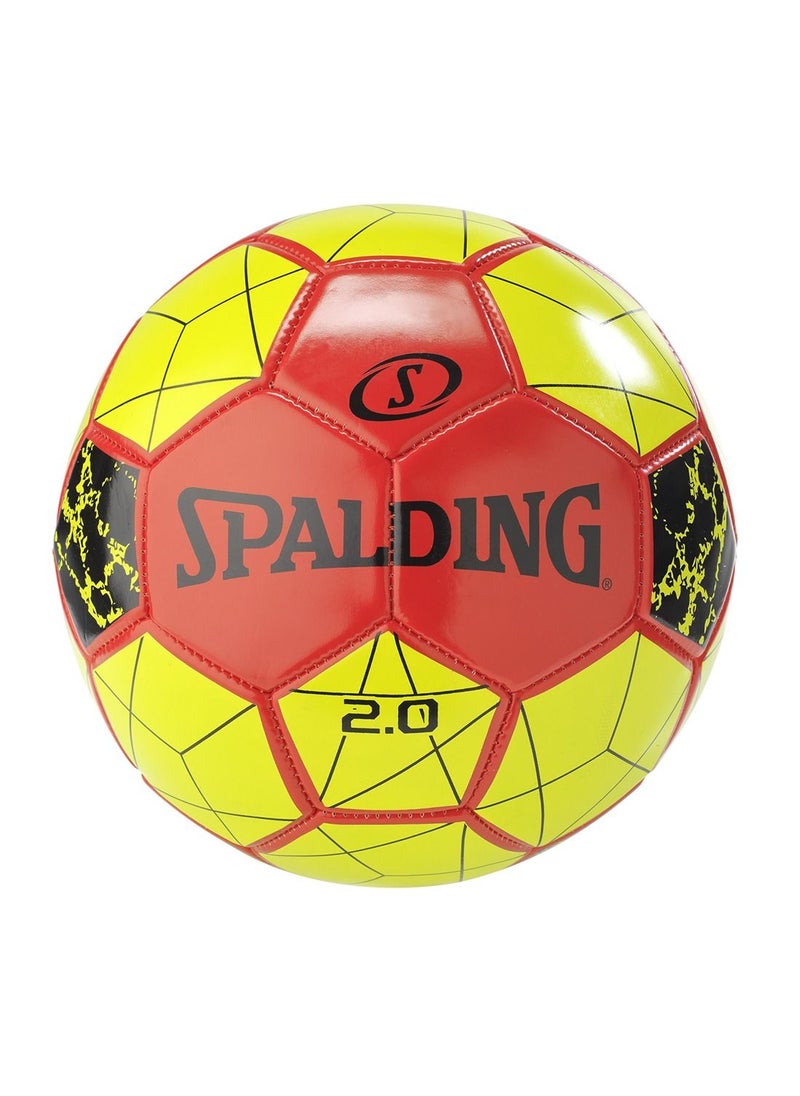 SPALDING كرة قدم سبالدينج 2.0 أحمر/أصفر مقاس 5  - Image 1