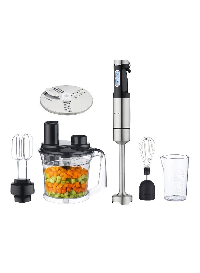 REBUNE Food Processor - 1000W - 1.5L - Stainless Steel - LED Light - Black - RE-2-184 1.5 L 1000 W RE-2-184 black - Image 1