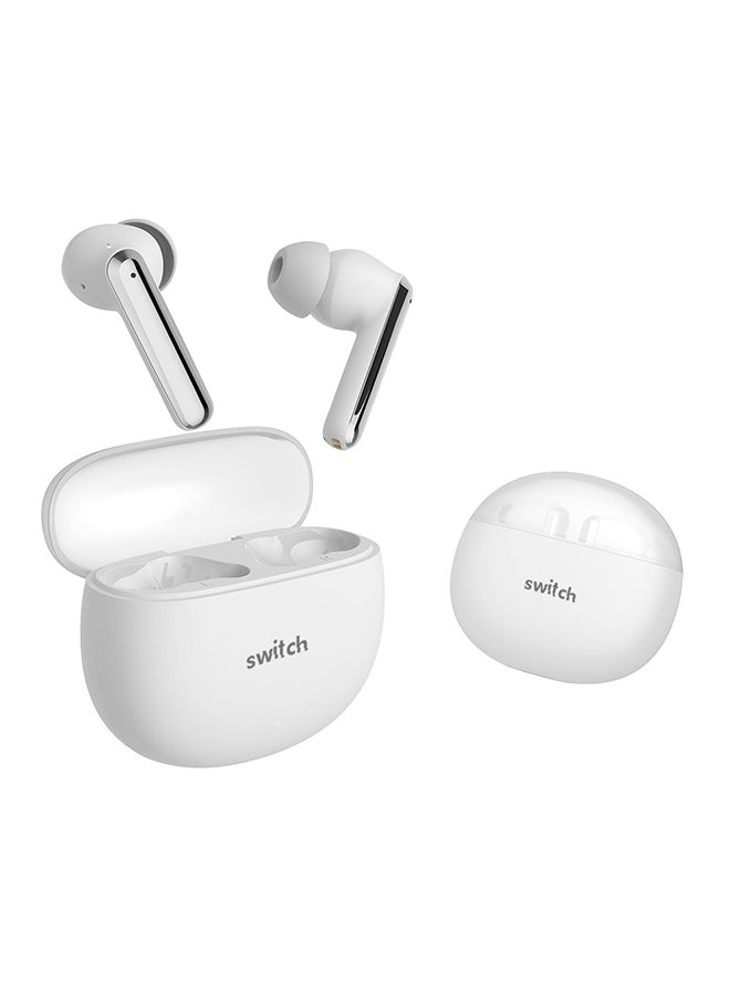 SWITCH TWS-C250 True Wireless Earbuds – ENC | Bluetooth 5.3 | Deep Bass | Long Battery Life | White White - Image 3