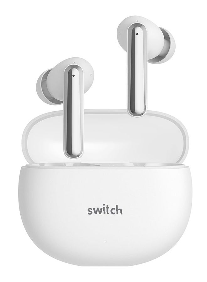 SWITCH TWS-C250 True Wireless Earbuds – ENC | Bluetooth 5.3 | Deep Bass | Long Battery Life | White White - Image 2