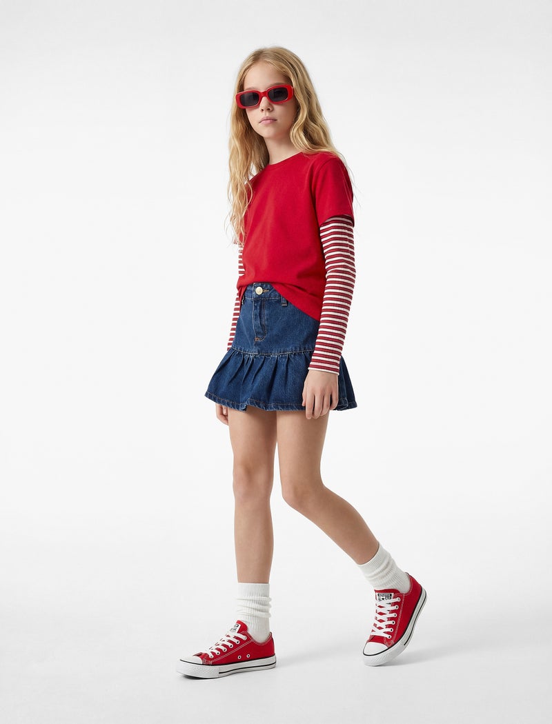 KOTON Mini Denim Skirt - Image 1