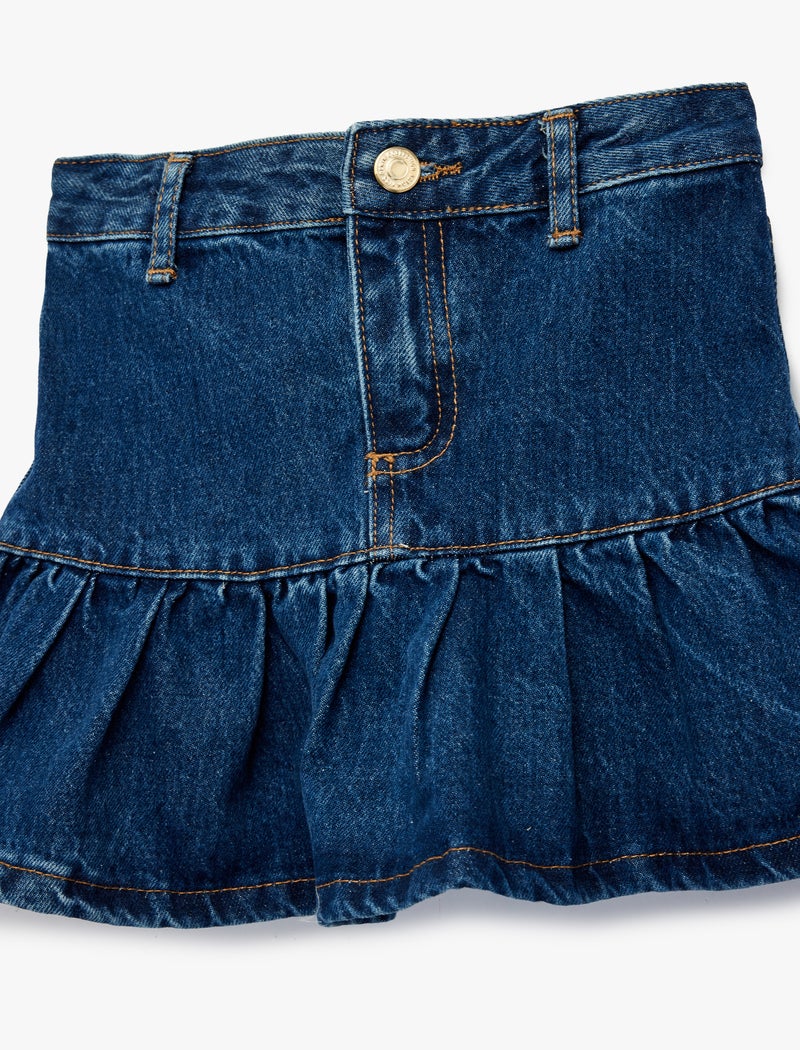 KOTON Mini Denim Skirt - Image 4