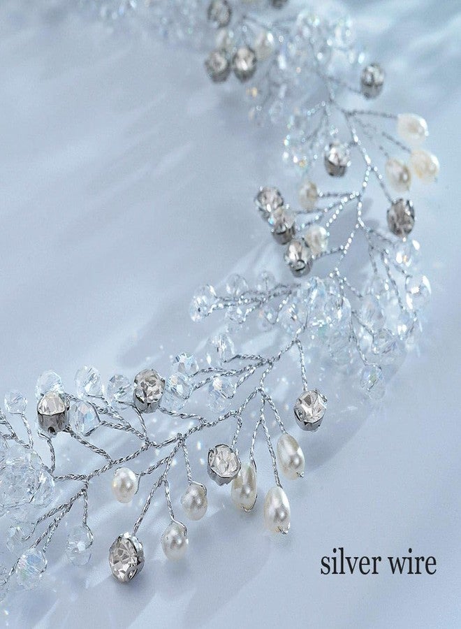 EVILD Bridal Wedding Hair Accessories Silver Rhinestone Hair Pieces for Women - Image 4