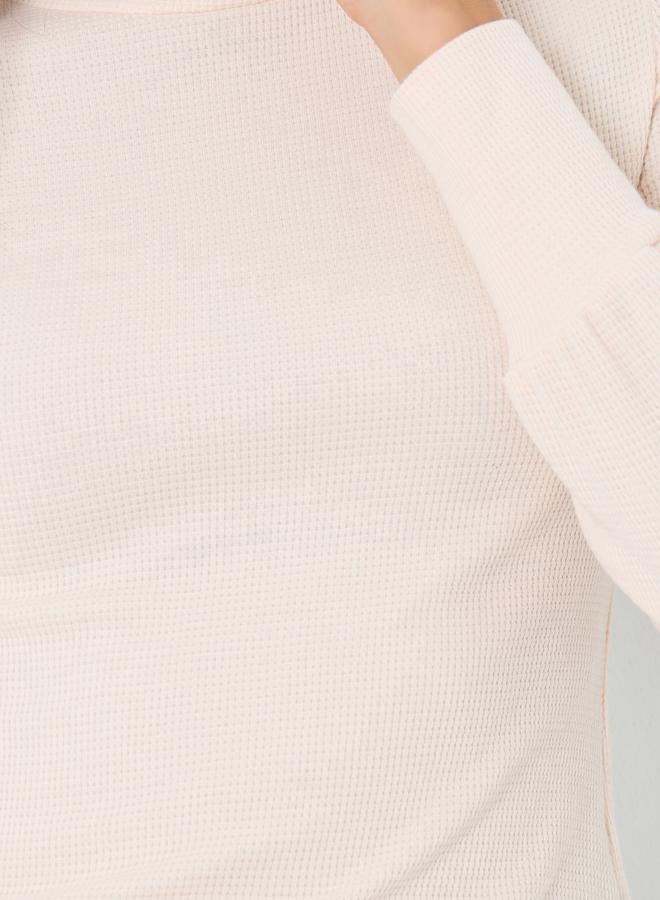 Take Two Solid High Neck Long Sleeve Top - Image 3