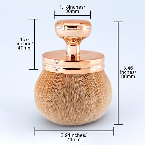 DRIPOO Extra Large Body Makeup Brush For Self Tanner, Self Tan Back Applicator, 74mm Wide-headed Kabuki Brush For Bronzers Blend Self Tanning Applicator, Oval Face Leg Makeup Brush With Drawstring Bag - Image 2