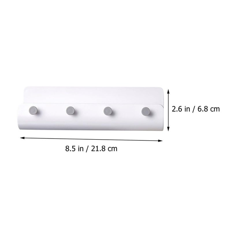 Wall Mounted Hooks Storage Rack 2Pcs White Plastic Coat Key Holder For Home Bathroom Kitchen Organization - Image 3