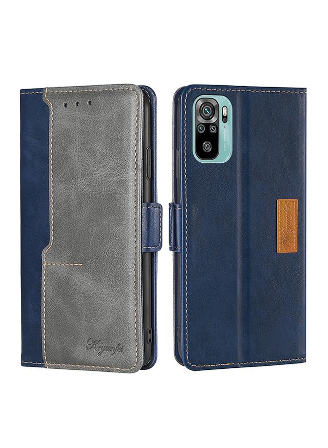 The Bros Case For Xiaomi Poco M5s 4G/Redmi Note 11 SE India Contrast Color Side Buckle Leather Phone Case