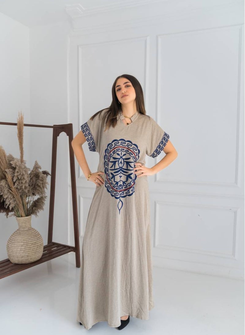 AFandina "A linen  robe with a unique design, elegance and quality in one piece A-352" - Image 2