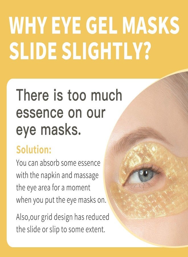 AMPLIN Hydrogel Collagen Eye Masks - Under Eye Patches with Hyaluronic Acid & Gold Extract - Reduces Puffiness, Dark Circles, Wrinkles - Hydrating & Firming Skincare Pads - 5 Pairs - Image 3