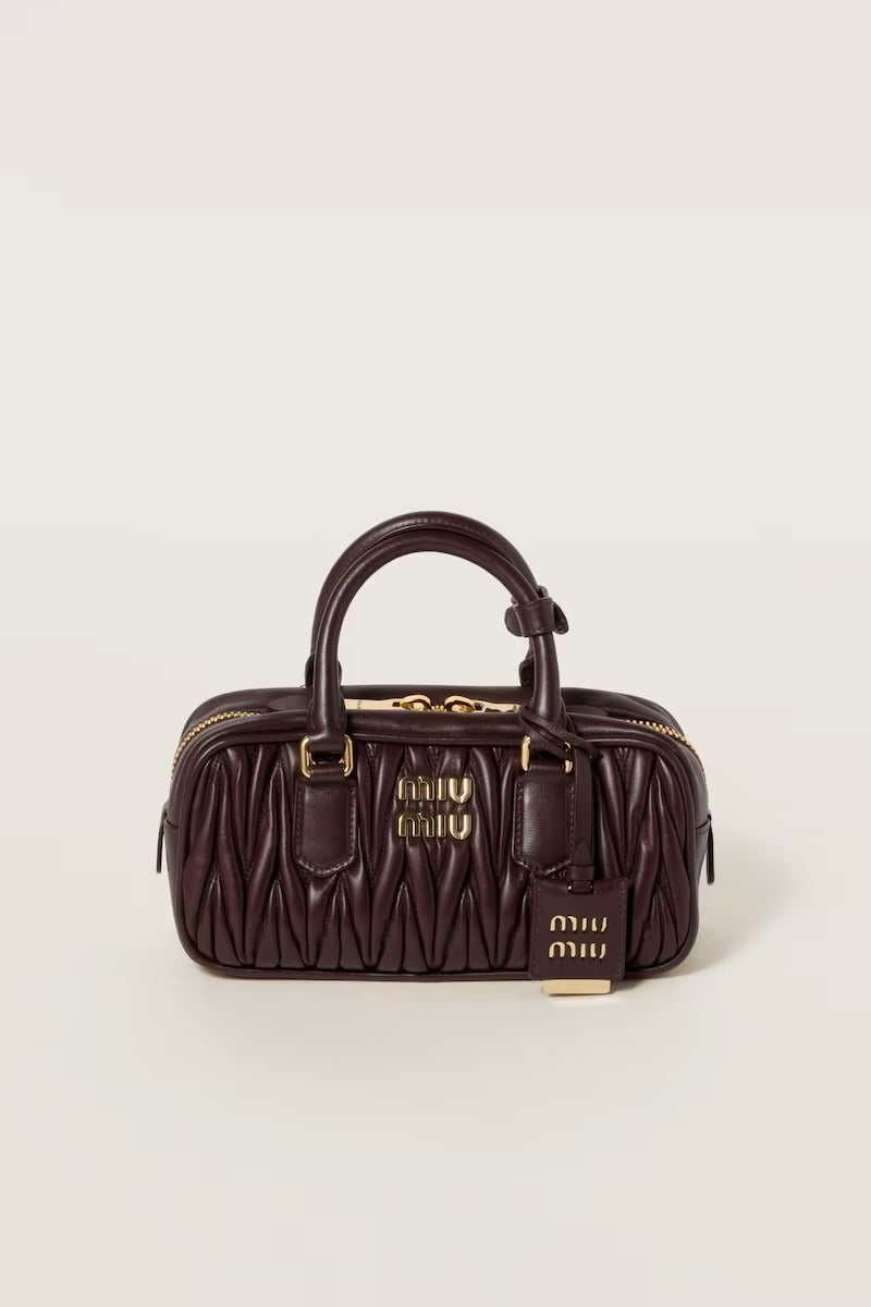 Miu Miu Fashionable women's leather handbag, single-shoulder bag  - Image 1