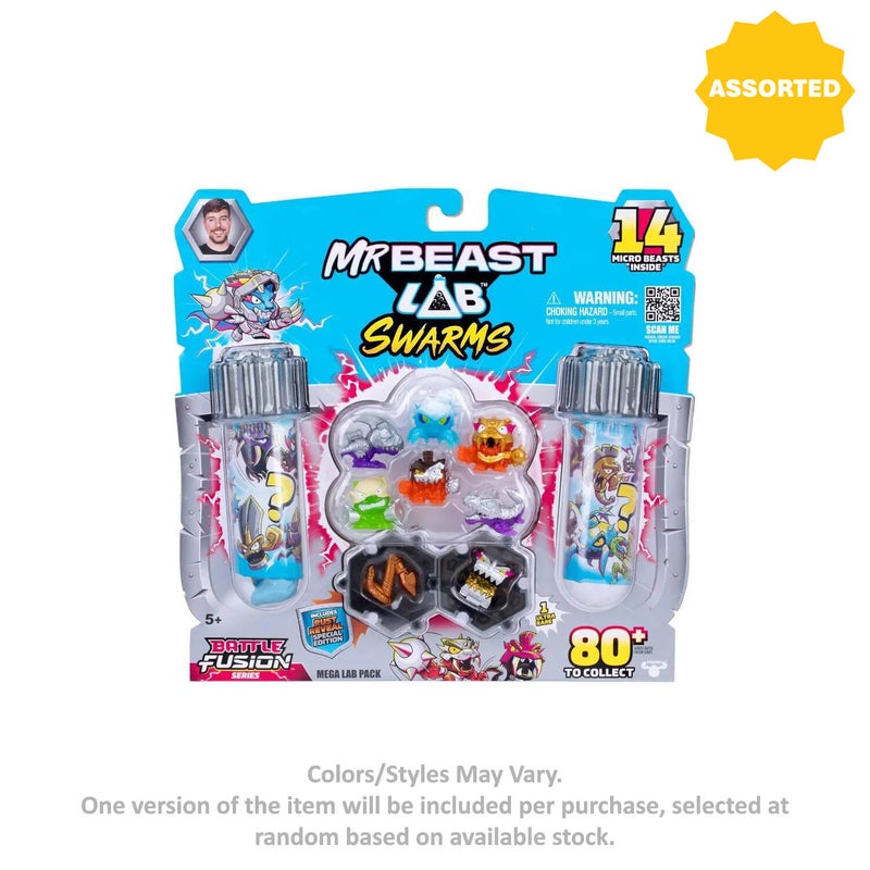 MrBeast Lab Swarms Battle Fusion Series 14 Micro Beasts Mega Lab Pack (2.5 cm, Assorted) - Image 1