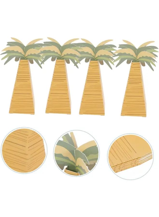 24pcs Tropical Palm Tree Candy Boxes Party Favor Bags Coconut Shape Premium Craft Paper - Image 2