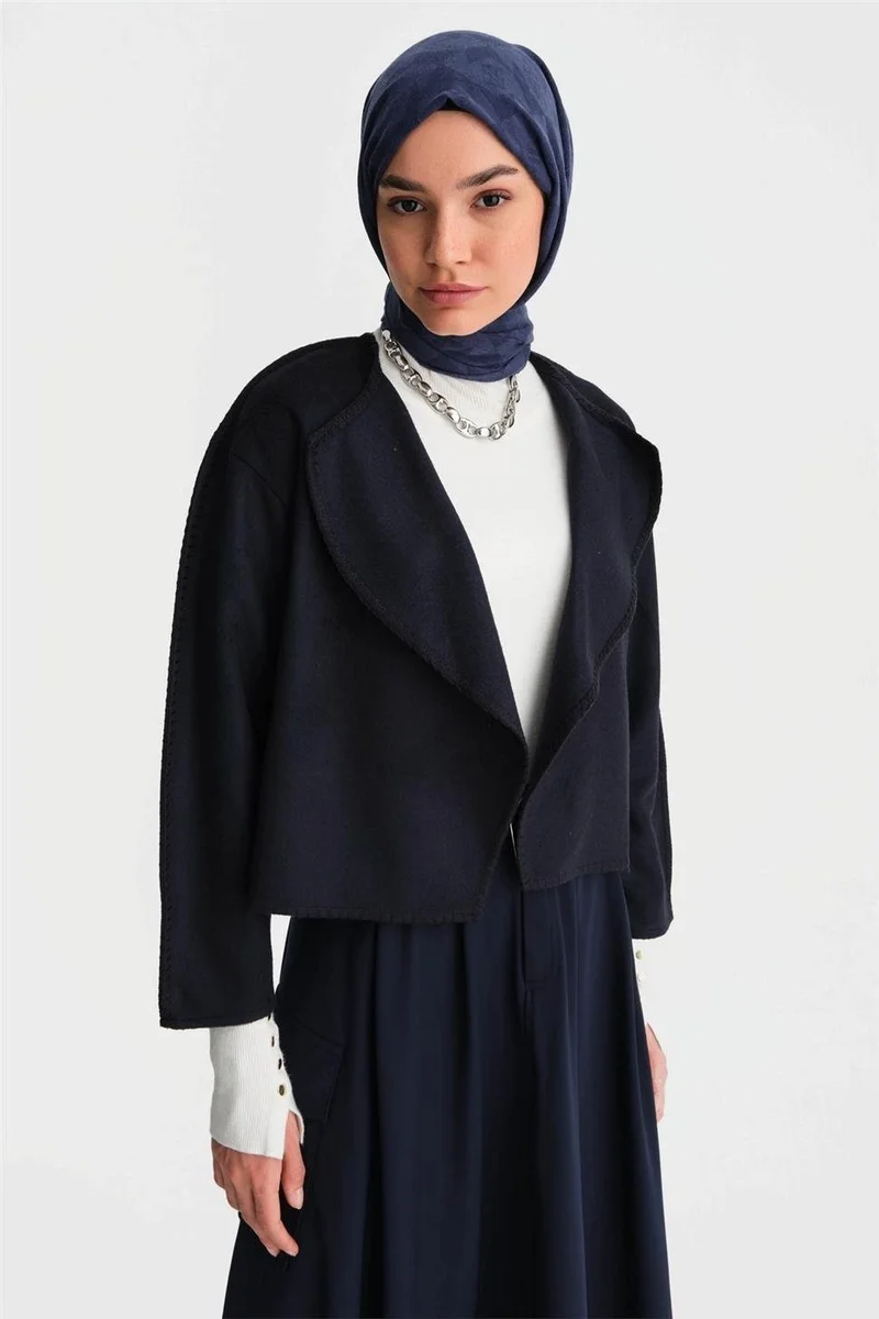 ARMINE Shepherd Stitched Cardigan 24K5715 Navy Blue