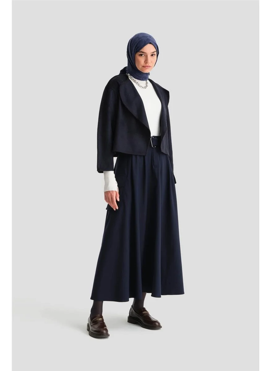 ARMINE Shepherd Stitched Cardigan 24K5715 Navy Blue