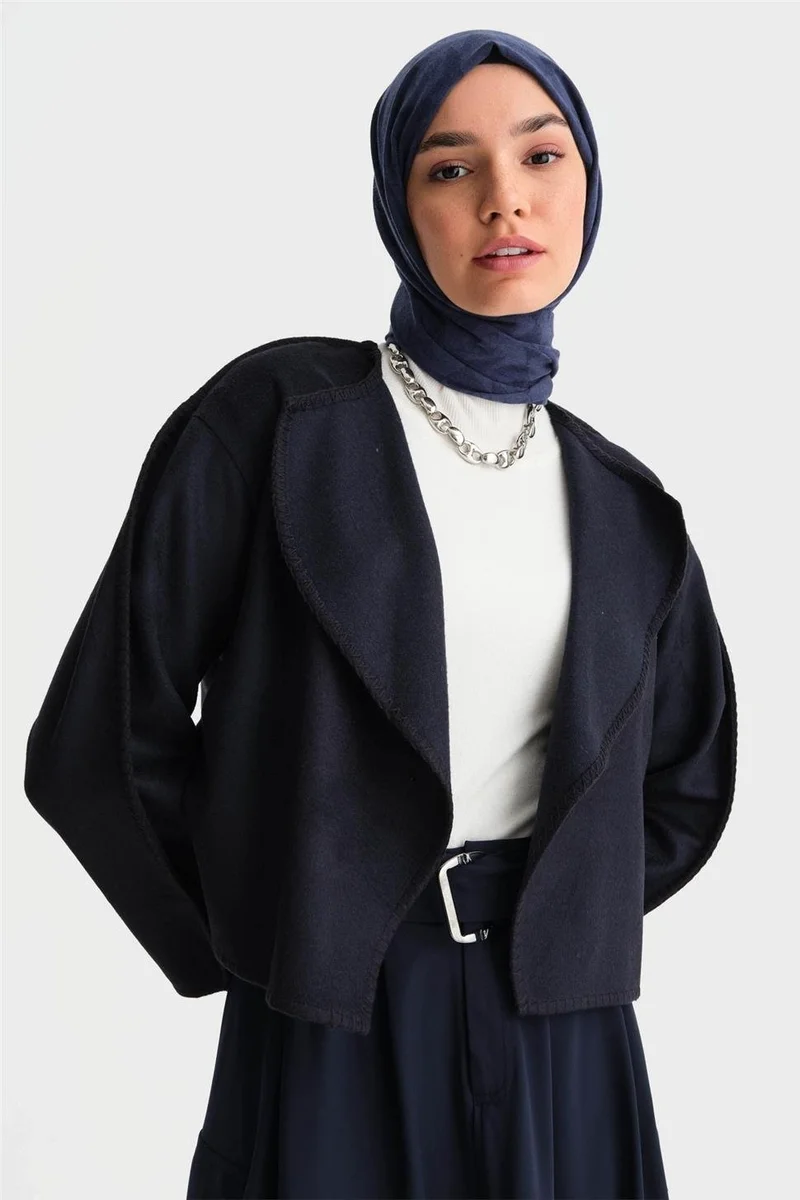 ARMINE Shepherd Stitched Cardigan 24K5715 Navy Blue