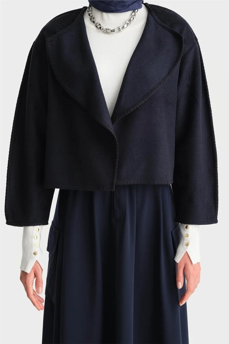 ARMINE Shepherd Stitched Cardigan 24K5715 Navy Blue