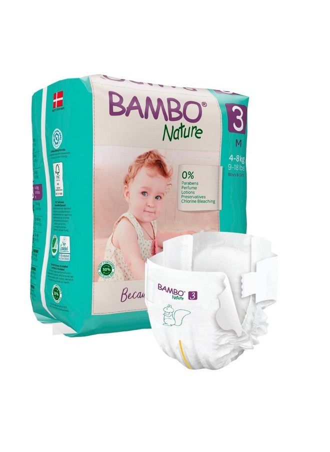BAMBO NATURE Unisex Premium Eco-Friendly Tape Diapers With Wetness Indicator - M Size, 28 Pieces - Pack Of 3  - Image 2