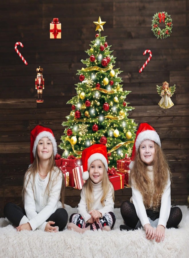 Lonfliness 3.9Ft Big Christmas Tree Bulletin Board Set Christmas Tree Classroom Bulletin Board Decoration with Paper Gift Box Candy Cane Wreath Cutouts for Xmas Holiday Home Office Chalkboard Wall Decoration - Image 5