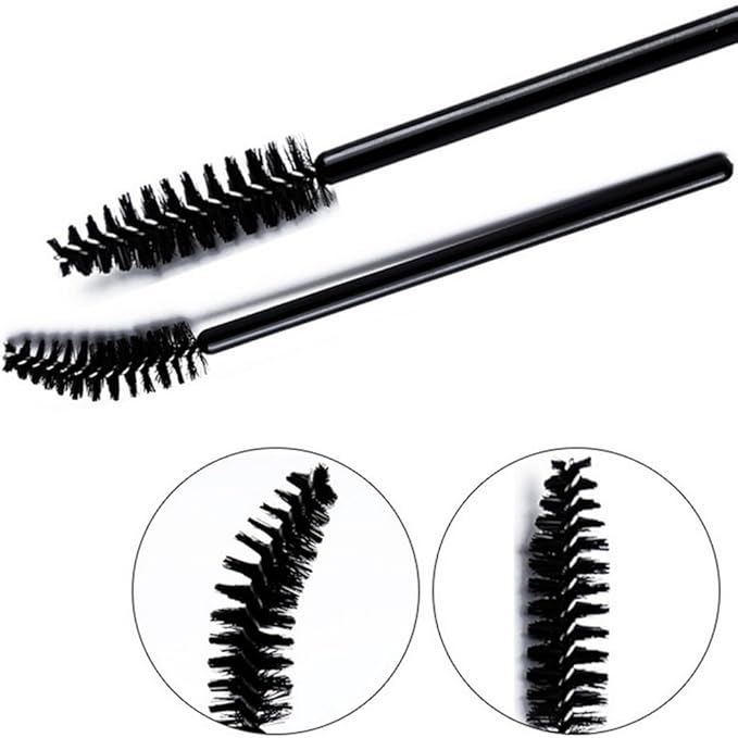 G2PLUS 100 PCS Disposable Eyelash BrushesPink Eyelash Spoolies Pink Crystal Mascara Wands Eyelash Extension Brush Applicator - Image 3