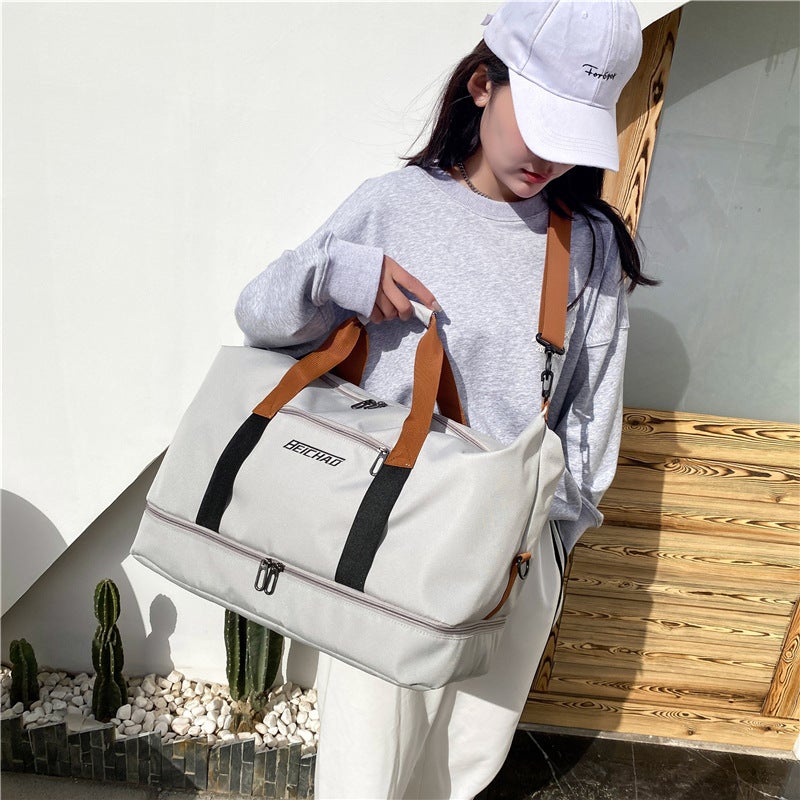 New Fitness Gym Bag Dry-Wet Separation Large Capacity Shoe Compartment Trolley Travel Tote - Image 4