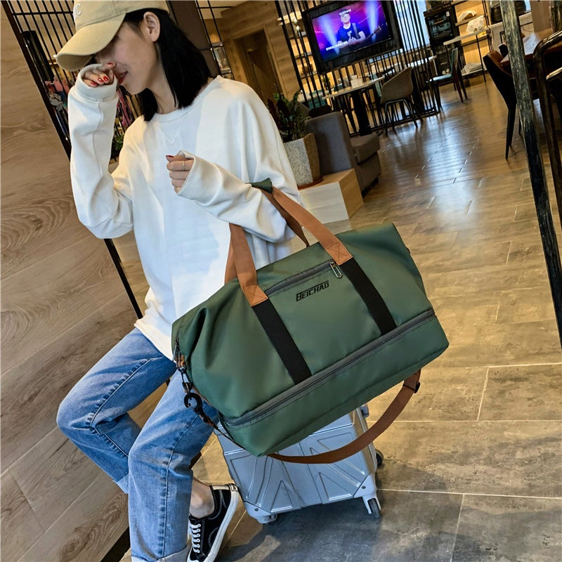 New Fitness Gym Bag Dry-Wet Separation Large Capacity Shoe Compartment Trolley Travel Tote - Image 2
