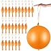 HSLCGF 24 Pcs Orange Punch Balloons Bounce with Rubber Band Handle Punching Balloon Heavy Duty for Birthday party favors Kids Orange - Image 2