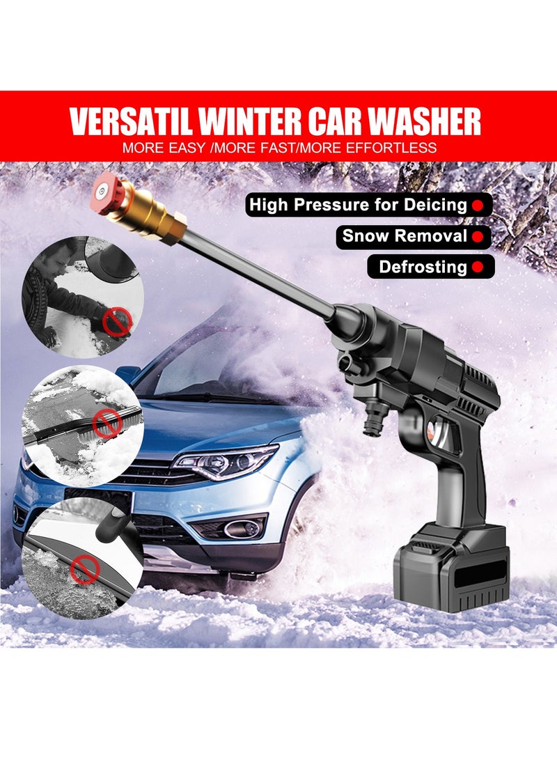 DubaiGallery Cordless Portable Washer Electric High Pressure Cleaner Machine 200W 30Bar Lithium Battery Handheld Car Cleaning Device With Foam Generator Nozzle Water Pump - Image 3
