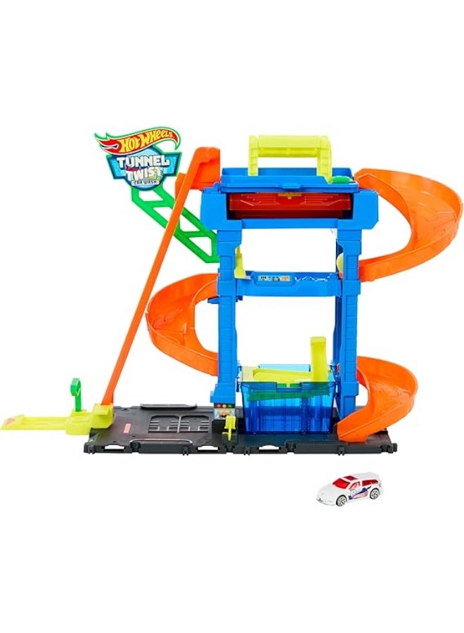 Hot Wheels Mattel Hot Wheels City Tunnel Twist Car Wash & Color Shifters Vehicle in 1:64 Scale - Image 3
