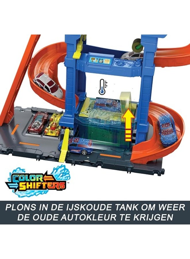 Hot Wheels Mattel Hot Wheels City Tunnel Twist Car Wash & Color Shifters Vehicle in 1:64 Scale - Image 5
