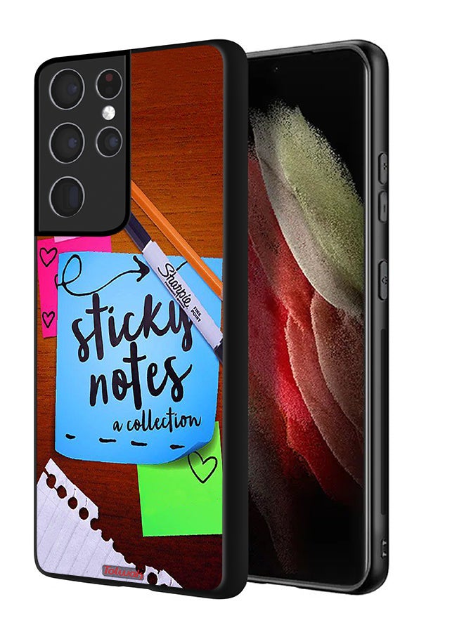 Tolwak Samsung Galaxy S21 Ultra 5G Protective Case Cover Sticky Notes - Image 1