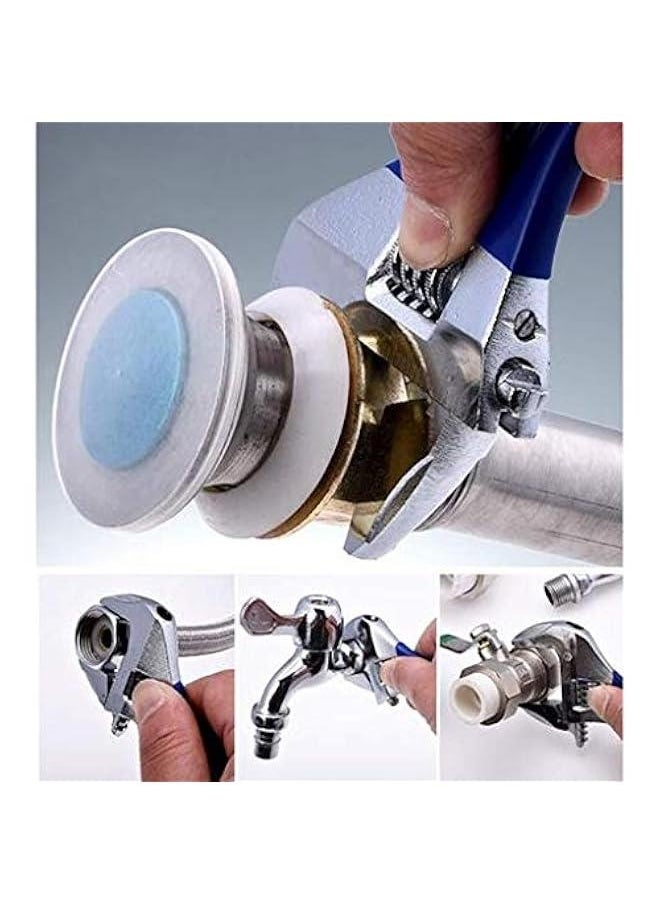 ماركة غير محددة - مفتاح ربط adjustable بفتحة كبيرة ومقبض قصير 4'' 5'' 6'' 8 (4'' + 5'' + 6'' + 8، أزرق) - Image 1