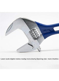ماركة غير محددة مفتاح ربط adjustable بفتحة كبيرة ومقبض قصير 4'' 5'' 6'' 8 (4'' + 5'' + 6'' + 8، أزرق)  - Image 3