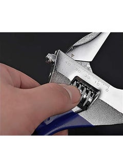 ماركة غير محددة مفتاح ربط adjustable بفتحة كبيرة ومقبض قصير 4'' 5'' 6'' 8 (4'' + 5'' + 6'' + 8، أزرق)  - Image 4