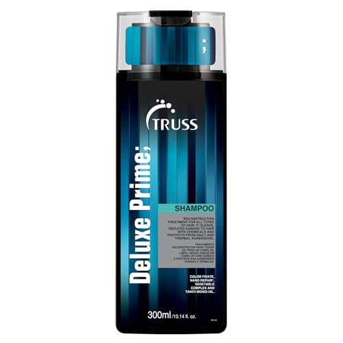 TRUSS Deluxe Prime Deep Cleansing Shampoo - Damaged Hair Repair & Hydrating Shampoo for Hair Shine + Anti Fading Action - Moisturize, Soften & Protect from Chemical Damages (10.14oz) - Image 1