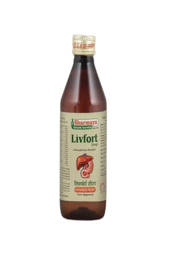 Sharmayu Livfort Syrup-450ml | Herbal Supplement with Natural Plant-Based Ingredients | Ayurvedic Liquid Tonic for Daily Wellness | - Image 1