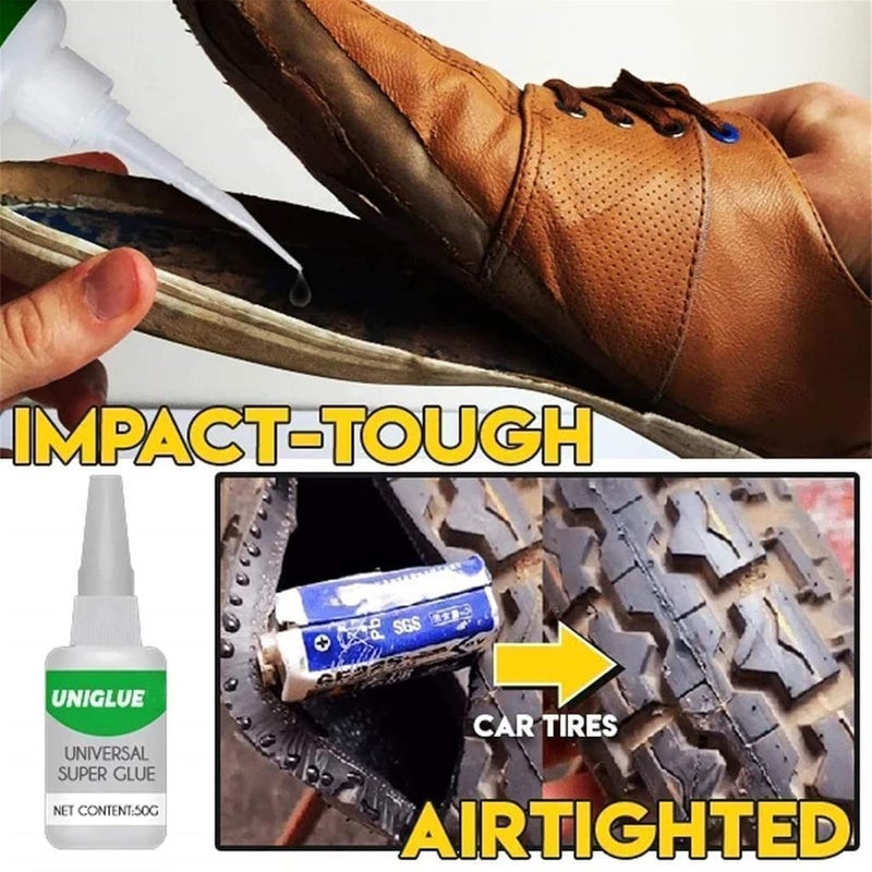 klarako Uniglue Universal Super Glue, Mighty Universal Glue, Waterproof Instant Strong Super Glue for Wood, Glass, Paper, Leather, Ceramic, Plastic, Metal, Rubber, Fabric (2Pcs) - Image 3