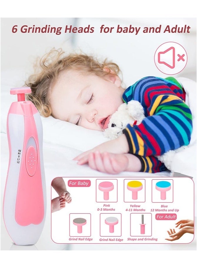 Bukela New Baby Healthcare and Grooming Kit, 20 in 1 Baby Electric Nail Trimmer Set Newborn Nursery Health Care Set for Newborn Infant Toddlers Baby Boys Girls Kids 0-3 Years (Pink) - Image 2