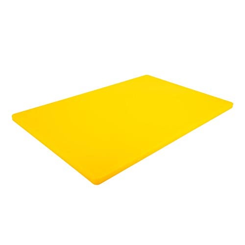 Thirteen Chefs Large 18 x 12 Yellow Cutting Board - Professional 1/2 Inch Thick HDPE for Poultry and Chicken - Food Service and Restaurant Certified - Image 1