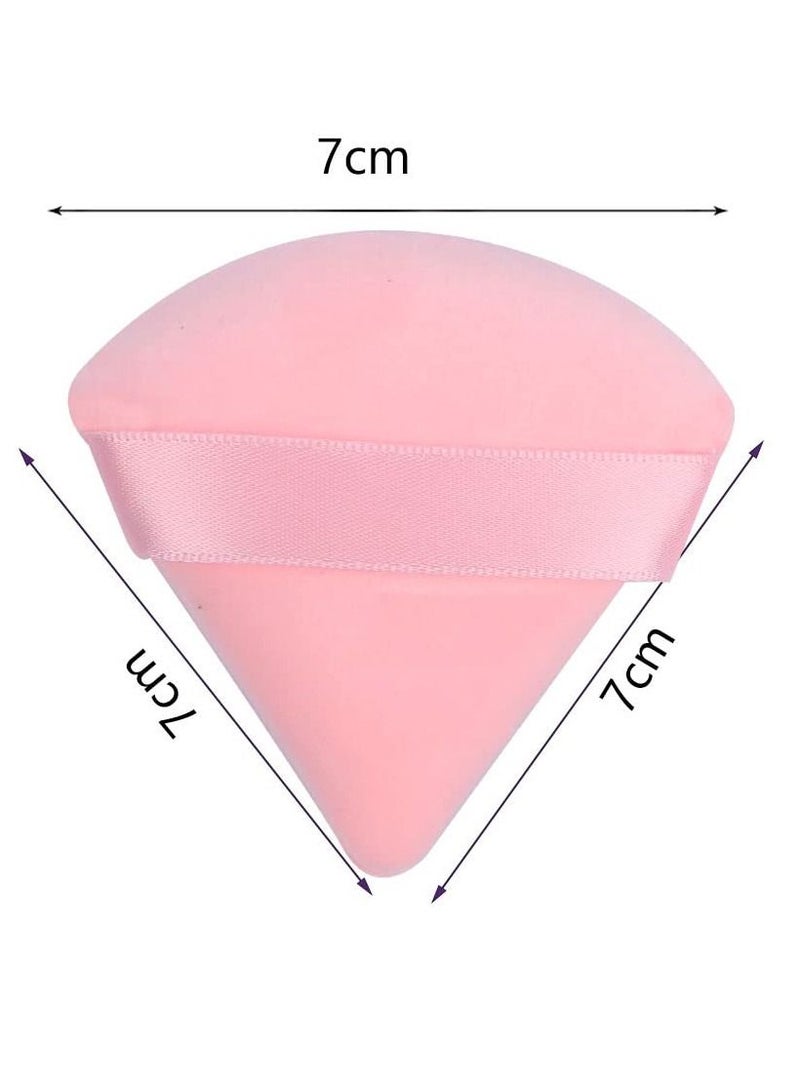 ORiTi قطعتان من بودرة الوجه المثلثة منتفخة لمستحضرات التجميل وقابلة للغسل وإعادة الاستخدام وإسفنجة مكياج ناعمة من القطيفة - Image 2