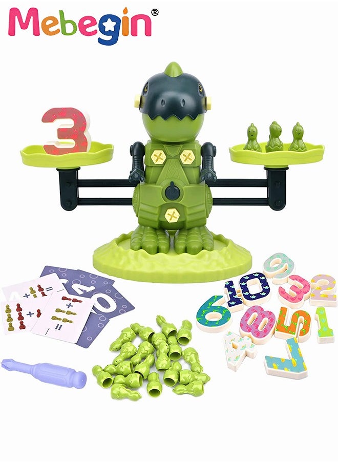 MEBEGIN Balance Counting Toys, Dinosaur Math Game for Boys Girls Number Learning Toy Birthday Gifts for 3 4 5 6 Year Old Educational Toys Games for Kindergarten Preschool  - Image 1