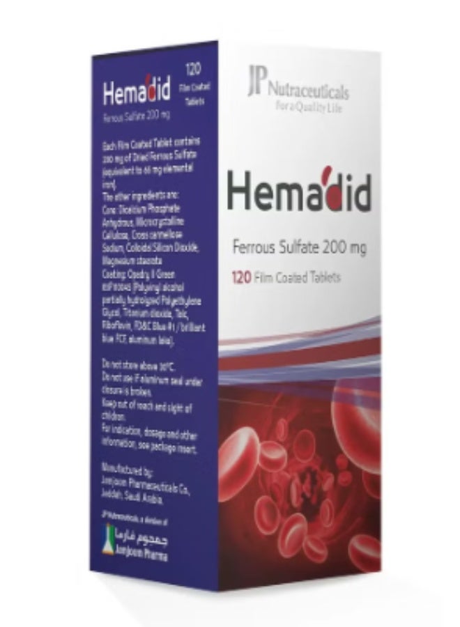 JP Nutraceuticals JP Hemadid 200 mg 120 Tablets - Image 4