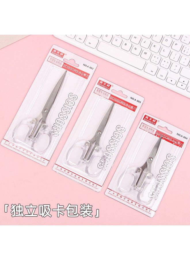 HELPS Simple Office Scissors Transparent Hand Account Portable Handmade Small Scissors Student Art Paper Cutting Knife - Image 4