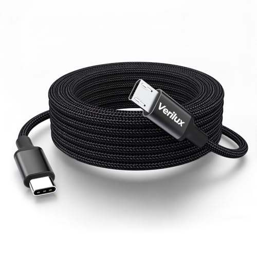 Verilux® 9.8FT Type C to Micro USB Cable, 5V/2A Micro USB Cable Fast Charging Nylon Braided, 480Mbps High-Speed Micro USB Data Cable, Compatible with Power Banks, Smartphones, Tablets, Cameras - Image 1