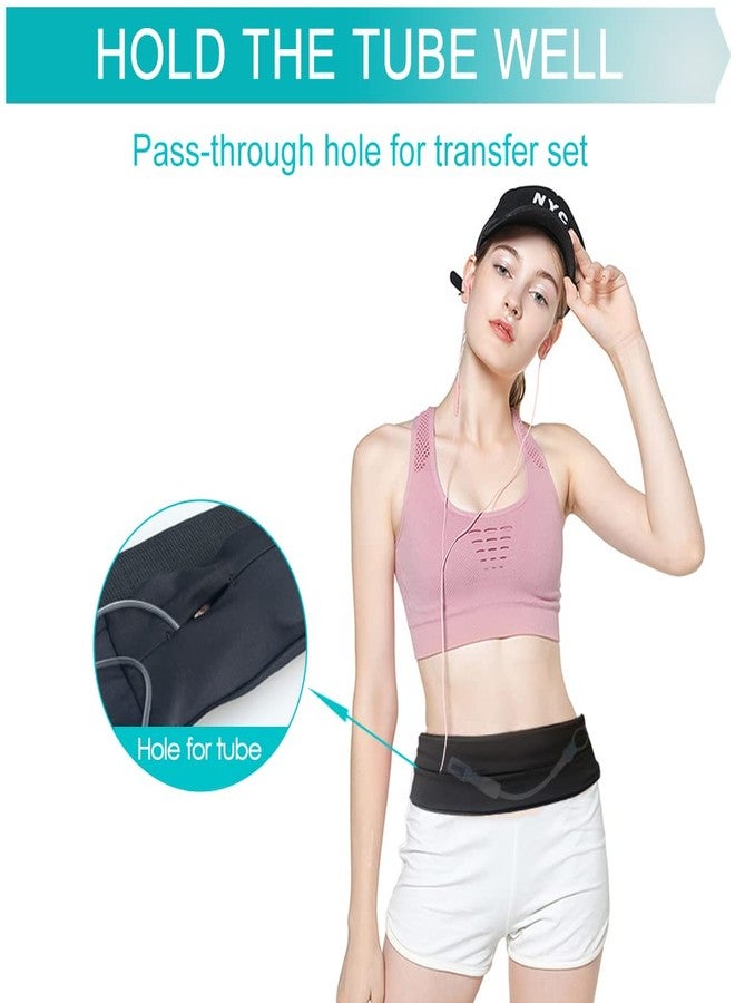 EaseToU Comfortable Peritoneal Dialysis Belt PD Catheter Holder with Slits Waistband Fanny Pack Feeding Tube G-Tube PEG Accessories Safety Secure Patients Nuring Black,Medium(29"-41") - Image 2