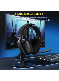 BINNUNE BW06 2.4G Wireless Gaming Headset with Flip ENC Mic for PC, PS4, PS5, Gamer Dual-Mode Bluetooth Headphones  - Image 2