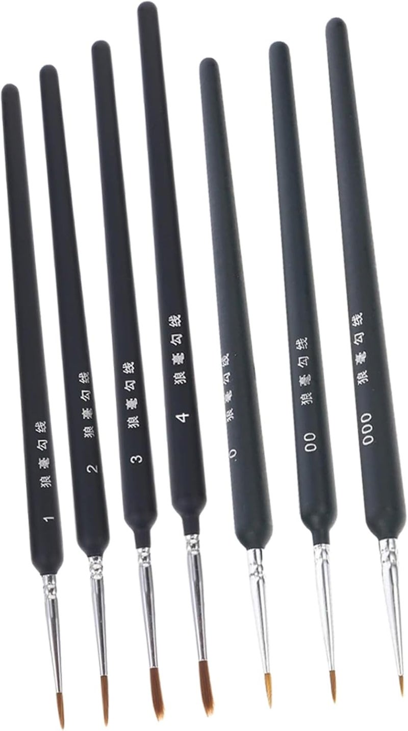 7pcs Fine Detail Paint Brush Set for Artists, Micro Miniature Watercolor and Oil Paintbrushes, Detail Painting Tools for Crafting and Model Painting - Image 1