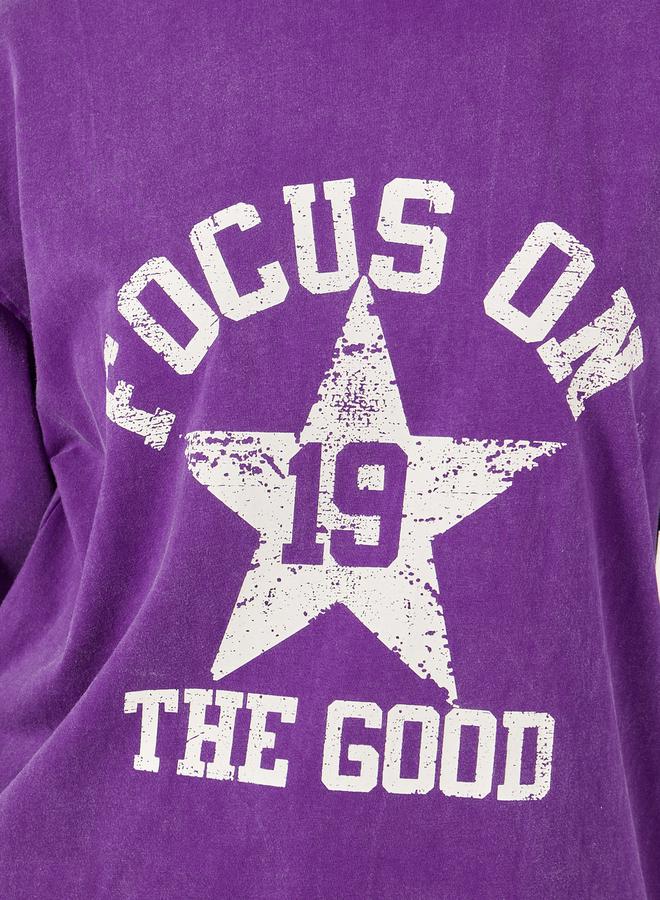 Styli Slogan Printed Acid Washed Oversized T-Shirtâ€‹ - Image 3