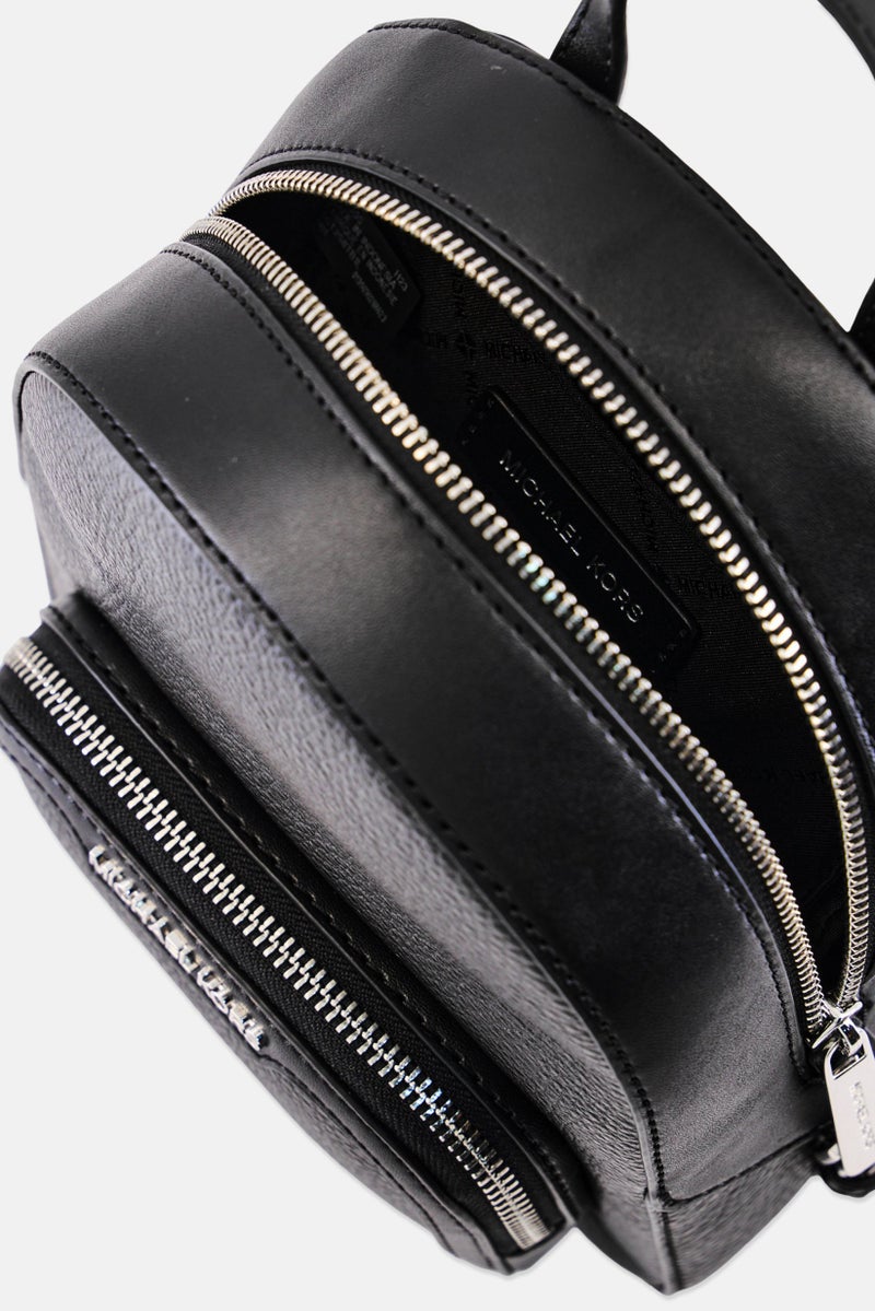Michael Kors Women Hardware Logo Backpack, Black - Image 4